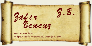 Zafir Bencuz vizit kartica